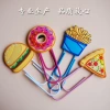 Cute PVC silicone hamburger paper clips, colorful cartoon note pins, office supplies, student soft rubber bookmarks manufacturer Application Scenario